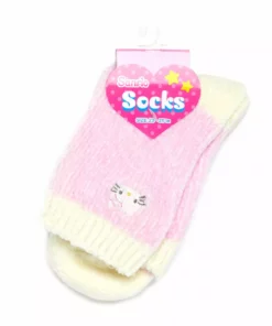 Japan Original Characters Hello Kitty Embroidered Chenille Ankle Socks