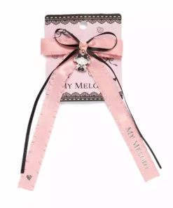 Japan Original My Melody Ribbon Hair Clip (Midnight MeloKuro)