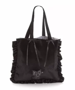 Japan Original Kuromi Velvet Tote Bag (Midnight MeloKuro)