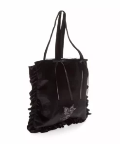 Japan Original Kuromi Velvet Tote Bag (Midnight MeloKuro)