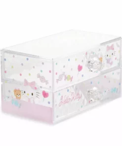 Japan Original Hello Kitty 2-Drawer Desk Organizer