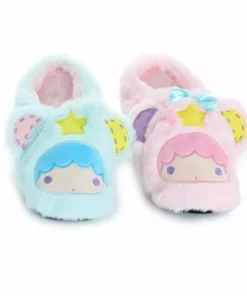 Japan Original LittleTwinStars Plush House Slippers 8 Japan Original LittleTwinStars Plush House Slippers