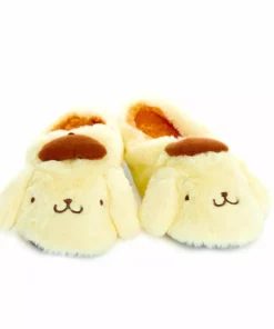 Japan Original Pompompurin Plush House Slippers