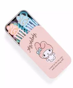 Japan Original My Melody Paperclips With Storage Tin (Smokey Colors Series)