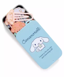 Japan Original Characters Cinnamoroll Paperclips With Storage Tin (Smokey Colors Series)