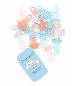 Japan Original Characters Cinnamoroll Paperclips With Storage Tin (Smokey Colors Series)