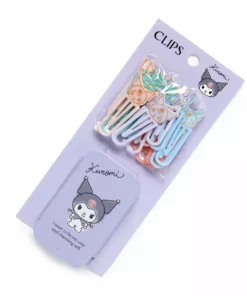 Japan Original Kuromi Paperclips With Storage Tin (Smokey Colors Series) Characters