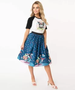 Hello Kitty X Unique Vintage Halloween Joyride Skirt Characters
