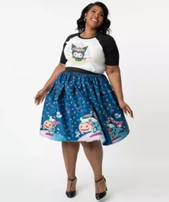 Hello Kitty X Unique Vintage Halloween Joyride Skirt Characters