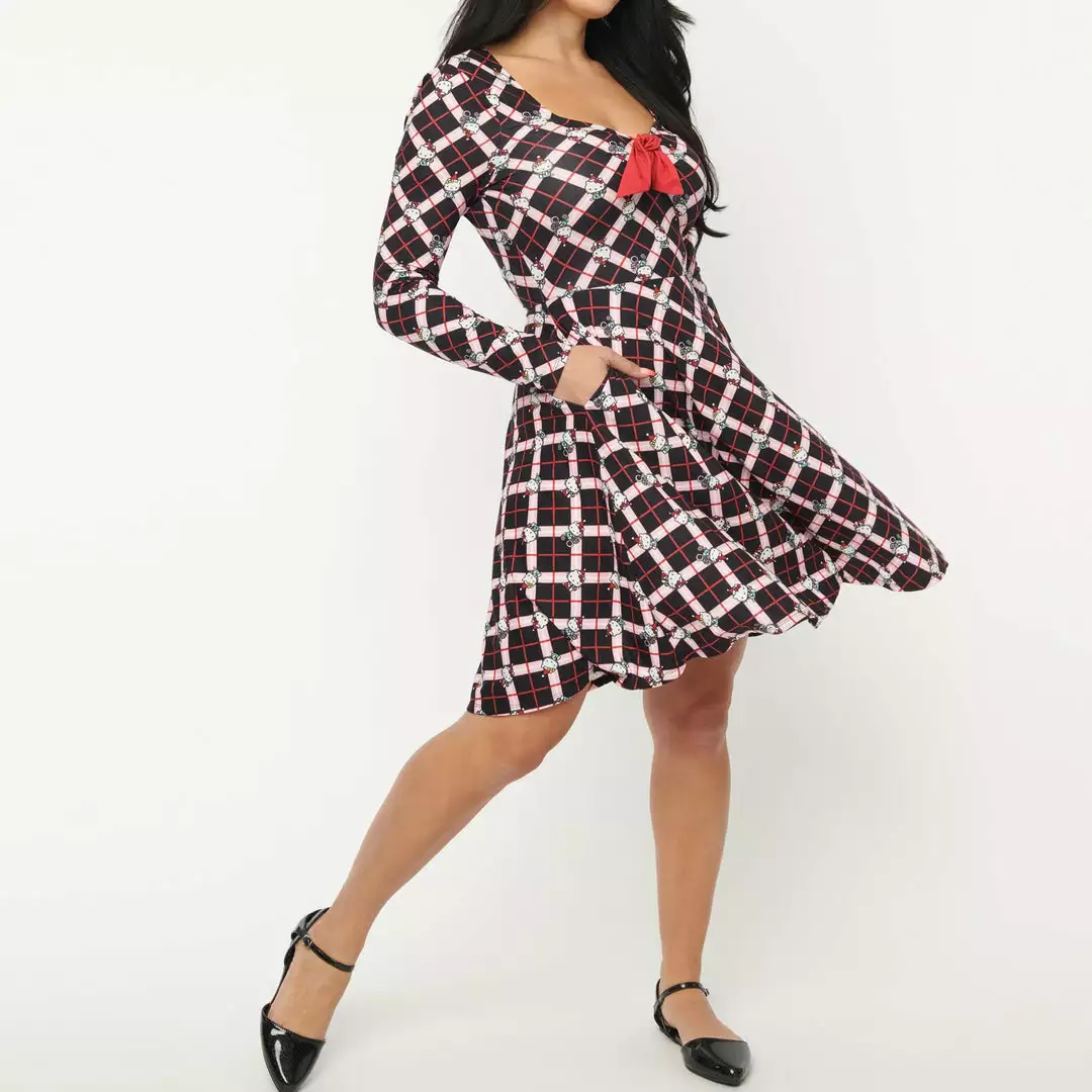 Hello Kitty X Unique Vintage Hello Gorgeous Flare Dress Characters 3 Hello Kitty X Unique Vintage Hello Gorgeous Flare Dress Characters