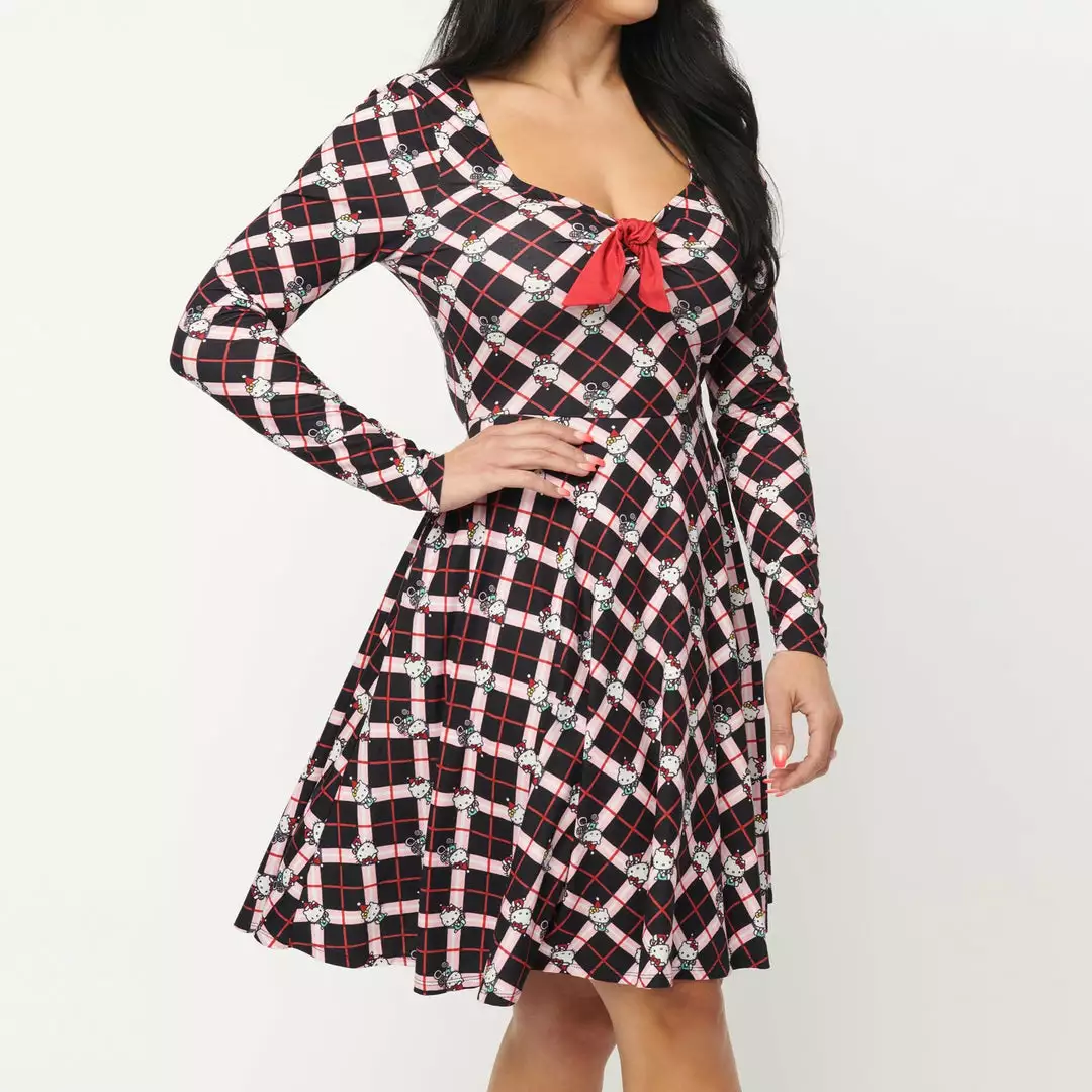 Hello Kitty X Unique Vintage Hello Gorgeous Flare Dress Characters 6 Hello Kitty X Unique Vintage Hello Gorgeous Flare Dress Characters