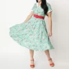 Hello Kitty X Unique Vintage Swing Dress (Mint)