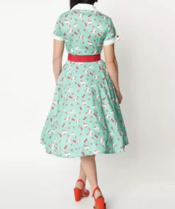 Hello Kitty X Unique Vintage Swing Dress (Mint)