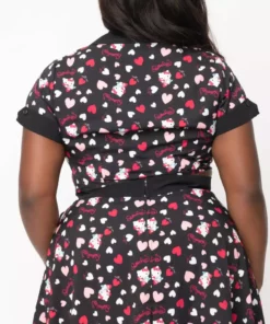 Hello Kitty X Unique Vintage Plus Size Crop Top Characters