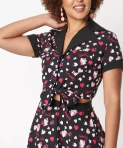 Hello Kitty X Unique Vintage Crop Top