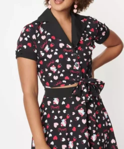 Hello Kitty X Unique Vintage Crop Top