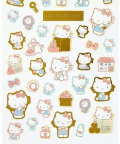 Sanrio Original New Hello Kitty Gold Accent Sticker Sheet