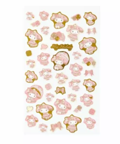 Sanrio Original My Melody Gold Accent Sticker Sheet New