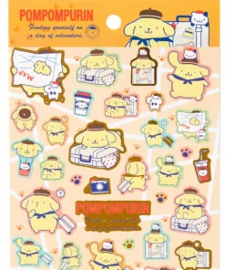 Sanrio Original Pompompurin Gold Accent Sticker Sheet