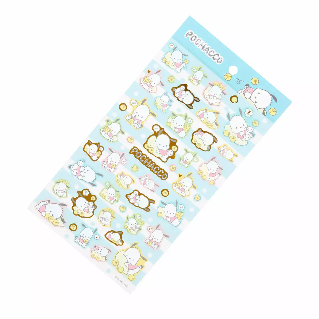 Sanrio Original New Pochacco Gold Accent Decorative Sticker 3 Sanrio Original New Pochacco Gold Accent Decorative Sticker