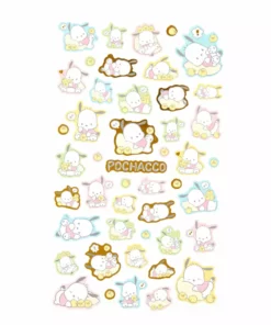 Sanrio Original New Pochacco Gold Accent Decorative Sticker