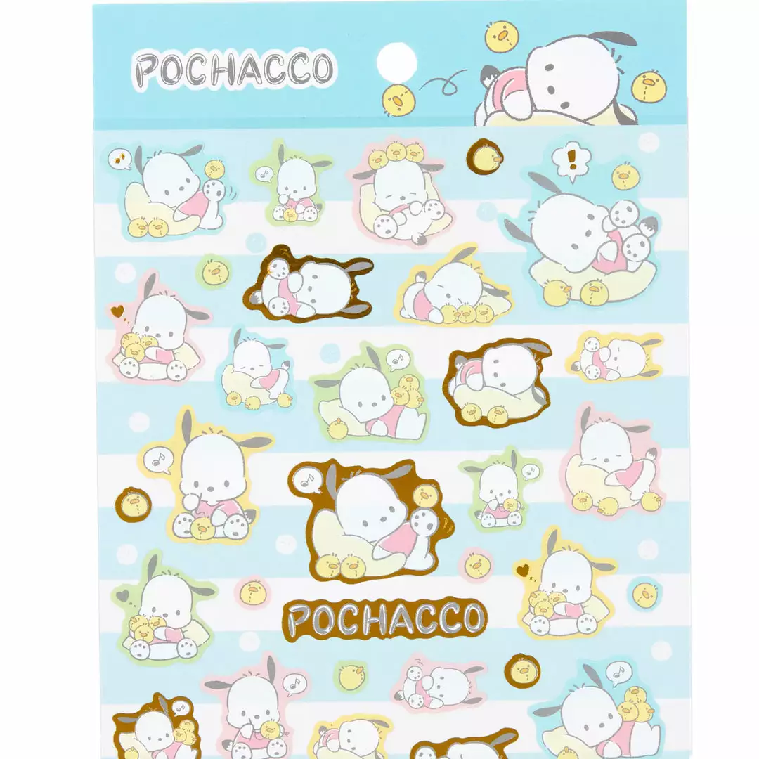 Sanrio Original New Pochacco Gold Accent Decorative Sticker 5 Sanrio Original New Pochacco Gold Accent Decorative Sticker