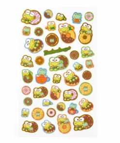 Sanrio Original New Keroppi Gold Accent Sticker Sheet
