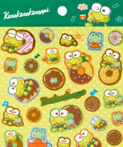 Sanrio Original New Keroppi Gold Accent Sticker Sheet