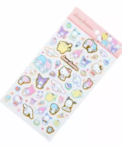 Sanrio Original Sanrio Characters Gold Accent Sticker Sheet New