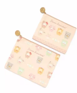 Japan Original Sanrio Characters Flat Zipper Pouch Set (Bear Series) New
