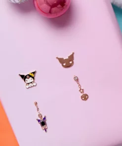 Global License Kuromi Gold Earring Set (Set Of 4) Bags+