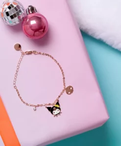 Global License Kuromi Gold Enamel Charm Bracelet