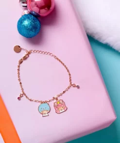 Global License LittleTwinStars Gold Enamel Bracelet Bags+