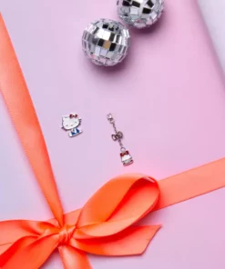 Global License Hello Kitty "Cake" Silver Earrings (Set Of 2)