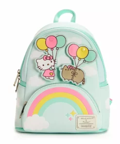Loungefly Bags+ Hello Kitty X Pusheen "Balloons & Rainbows" Mini Backpack