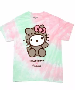 Hybrid Apparel Characters Hello Kitty X Pusheen Tie Dye T-shirt