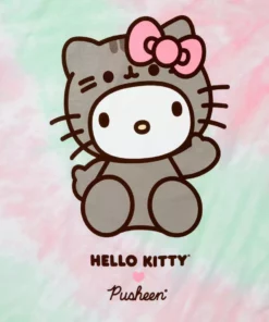 Hybrid Apparel Characters Hello Kitty X Pusheen Tie Dye T-shirt