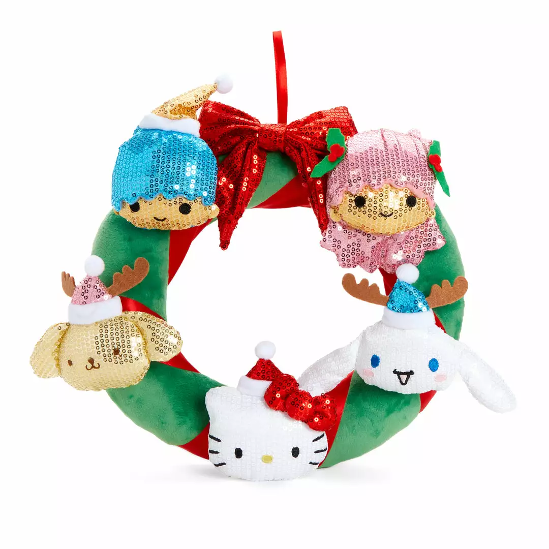 HUNET USA Holiday 2021 Sequin Hello Kitty & Friends Wreath 3 HUNET USA Holiday 2021 Sequin Hello Kitty & Friends Wreath