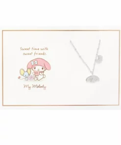 Global License Characters My Melody Silver Embossed Charm Necklace