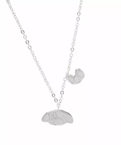 Global License Characters My Melody Silver Embossed Charm Necklace