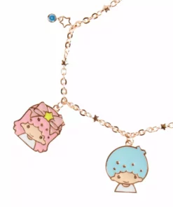 Global License LittleTwinStars Gold Enamel Bracelet Bags+