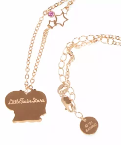 Global License Characters LittleTwinStars Gold Enamel Charm Necklace