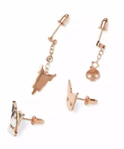 Global License Kuromi Gold Earring Set (Set Of 4) Bags+