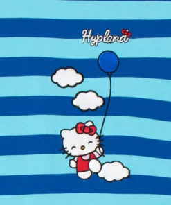Apparel Hypland X Hello Kitty Balloons Striped Tshirt Blue