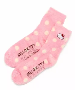 NAKAJIMA CORPORATION Hello Kitty Fuzzy Polka-dot Socks