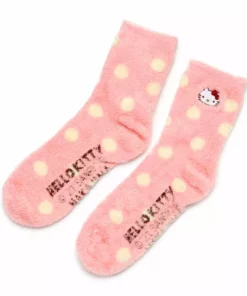 NAKAJIMA CORPORATION Hello Kitty Fuzzy Polka-dot Socks