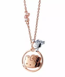 2Sweet X Hello Kitty Cutie Silver Rose Gold Necklace Characters
