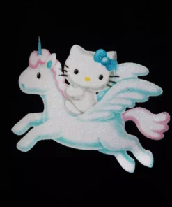 BIOWORLD Hello Kitty Glitter Flying Unicorn Sweatpants