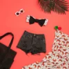 Lolli Swim X Hello Kitty Timeless Top: Black Characters