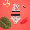 Lolli Swim X Hello Kitty Kitty Cross Top: Black 1 Lolli Swim X Hello Kitty Kitty Cross Top: Black